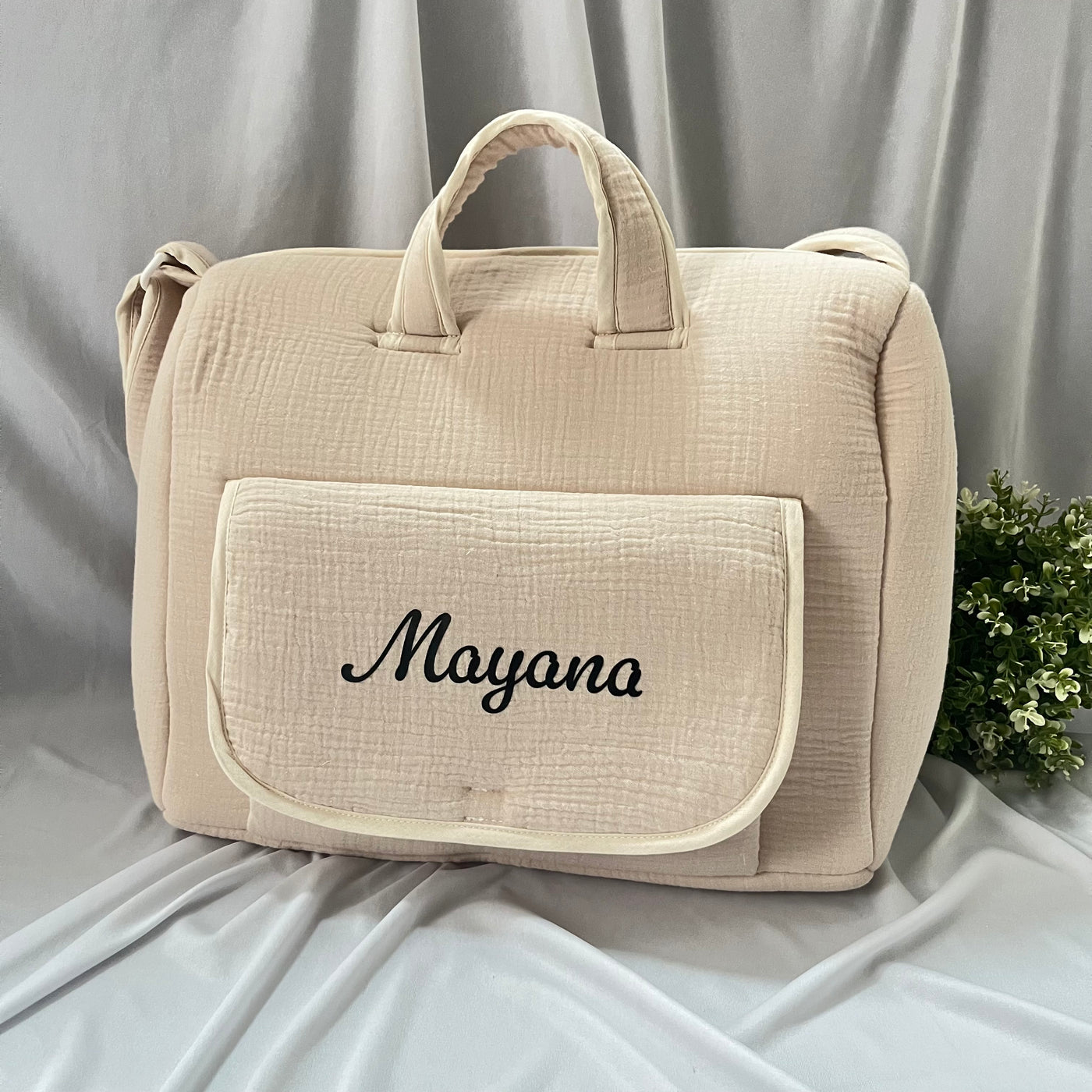 SAC À LANGER BEIGE FLOQUÉ