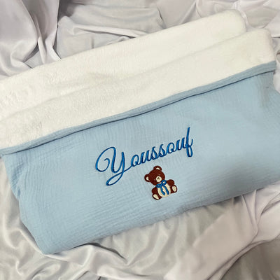 COUVERTURE BRODÉE - OURS