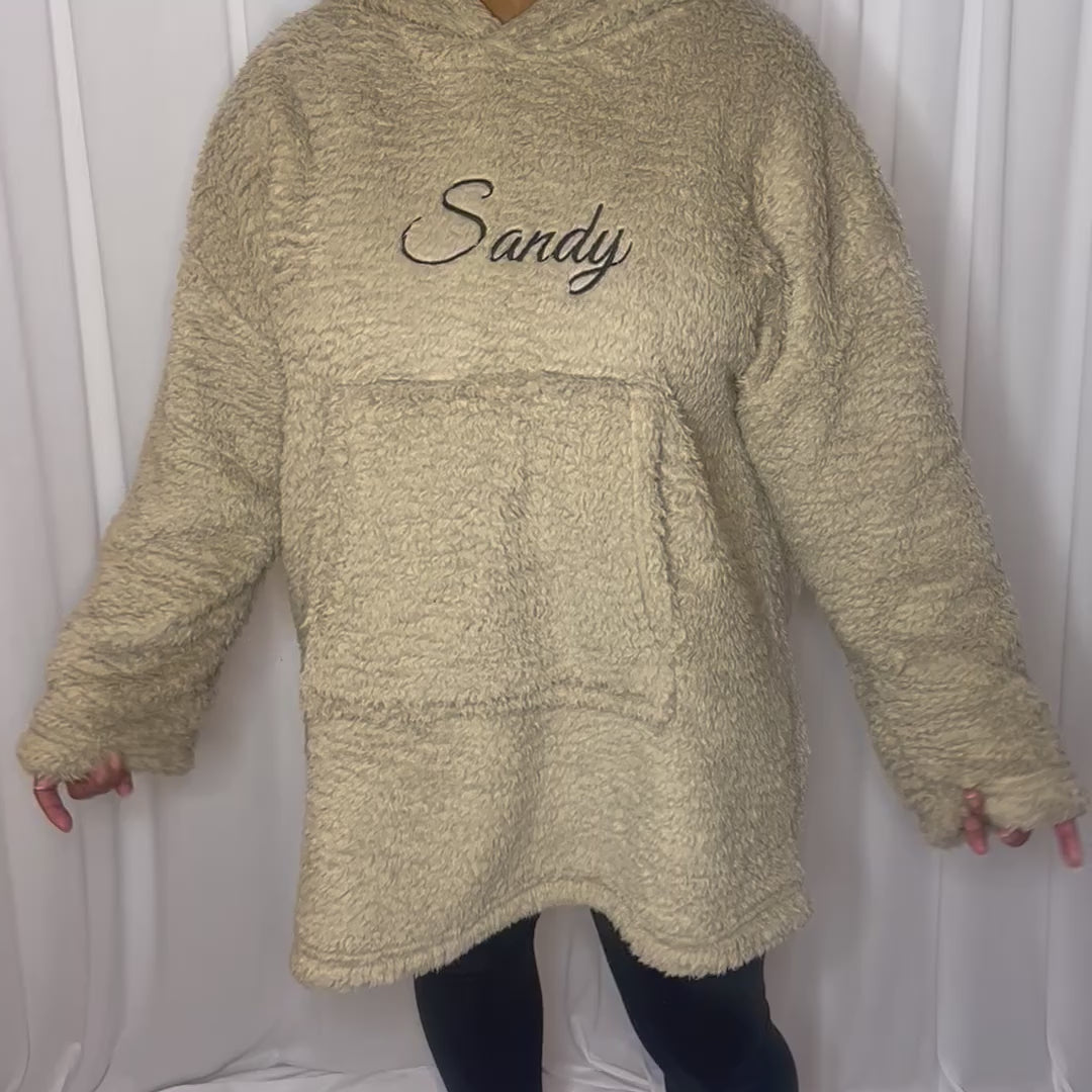 PULL PLAID BEIGE BRODÉ